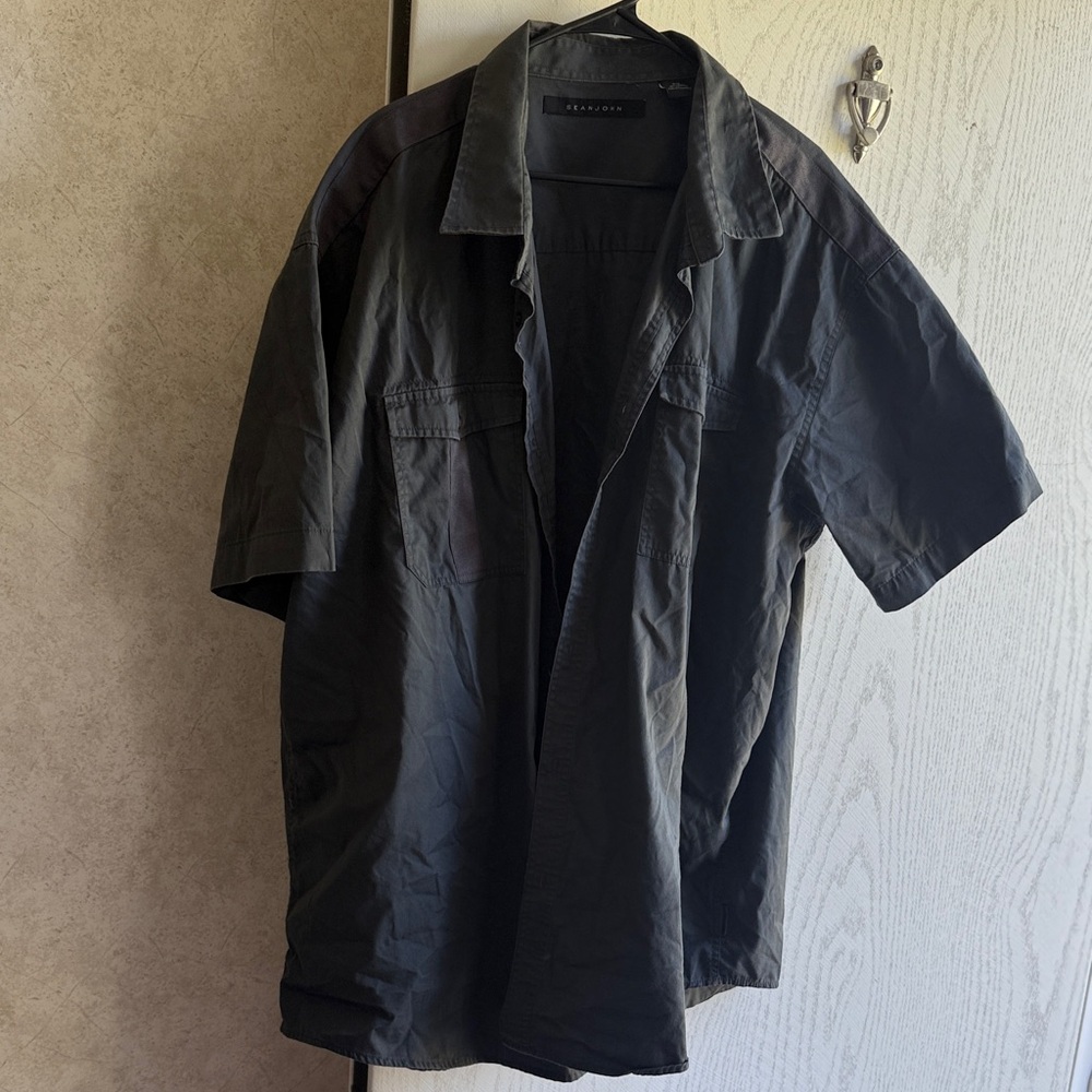 Sean John Charcoal Short Sleeve Dress Shirt